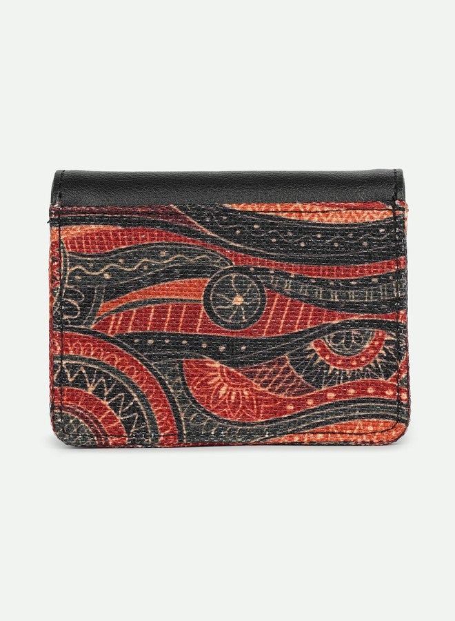 ZOUK محفظة ديمي للنساء - حقيبة كروس أنيقة من قماش الدنيم مع حزام سلسلة ولمسة فضية | محفظة مصنوعة يدويًا بجيب بسحاب وفتحة للبطاقات وبطانة مقاومة للماء | بيثورا آرتستري - Image 3